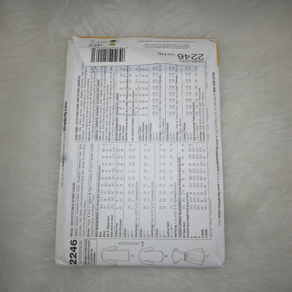 Simplicity 2246 sz